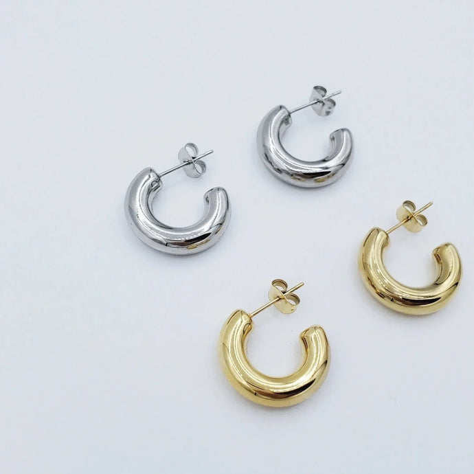 Cleo Hoops Silver