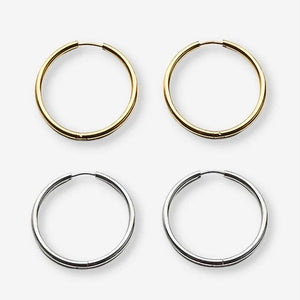 Slim Hoops - Silver